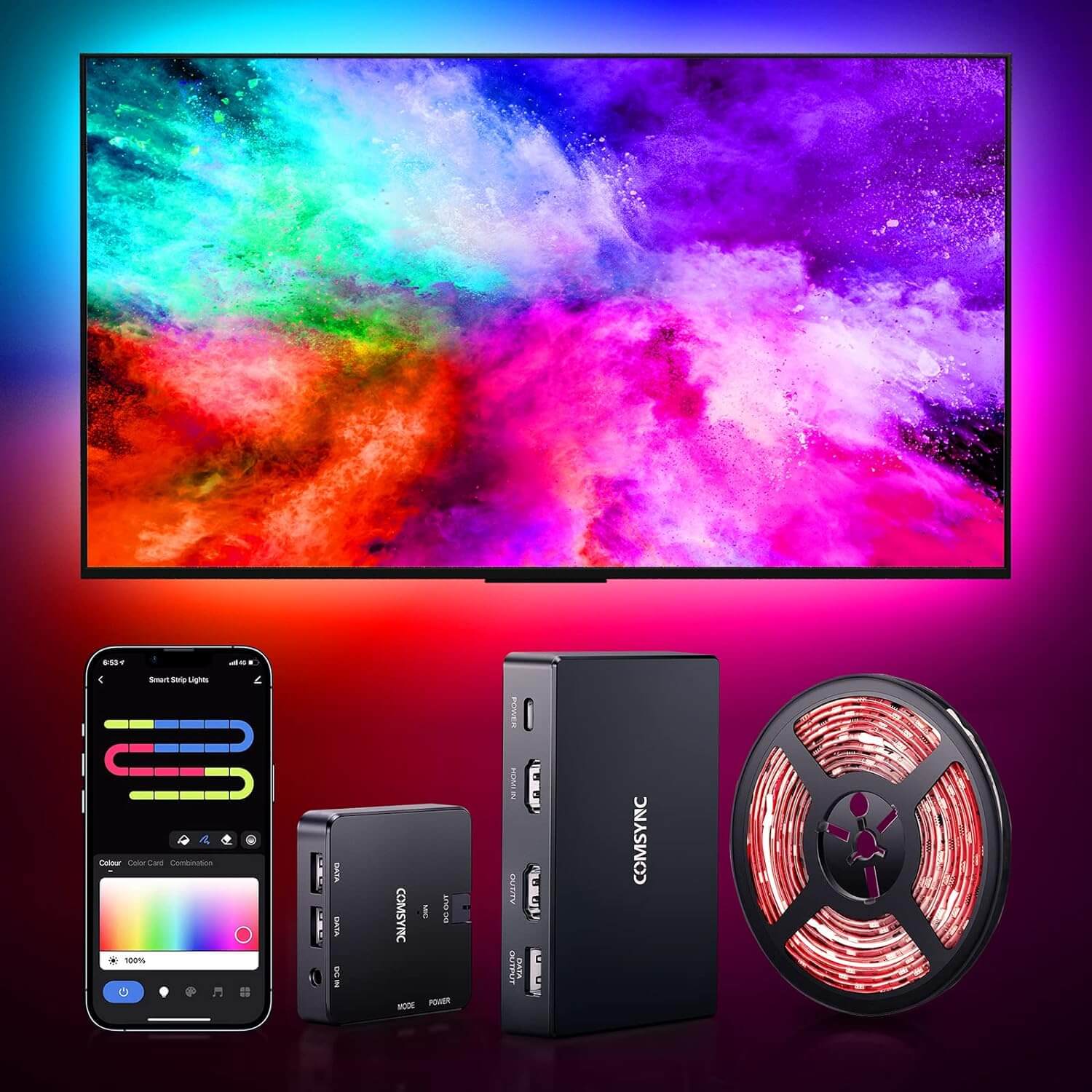 Immersion LED TV Backlight DTV01 | WiFi Control – 3.8m