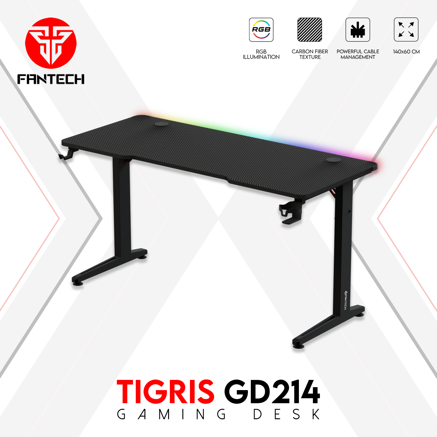 Gaming Table - Fantech GD214 - Carbon Surface
