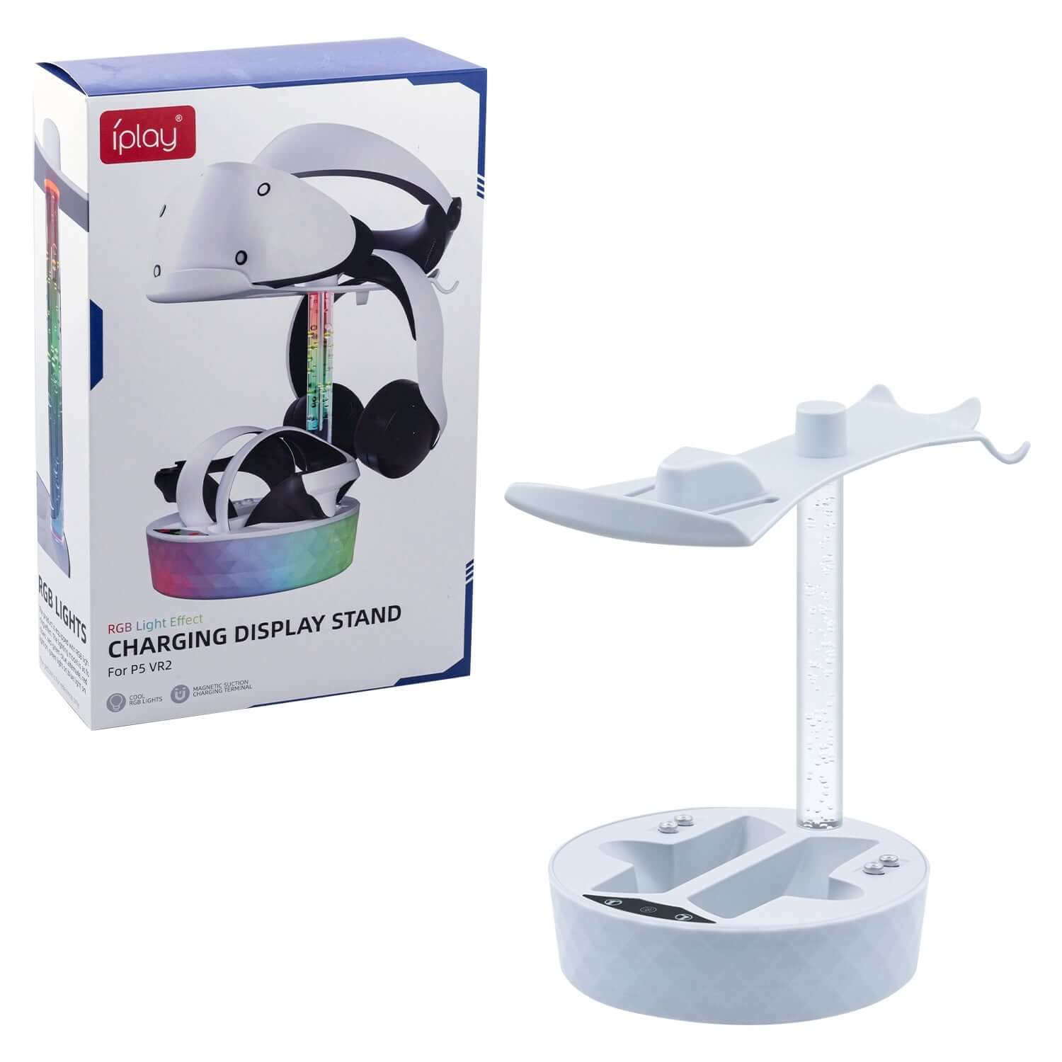 حامل عرض شحن iPlay لقاعدة تخزين PS5 VR2 HBP-505 أبيض