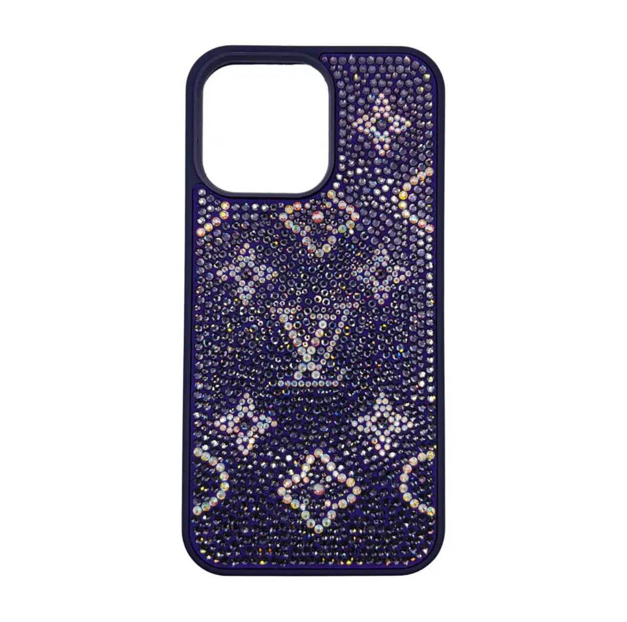 iPhone 14 Pro Max Cover - Swarovski LV Purple