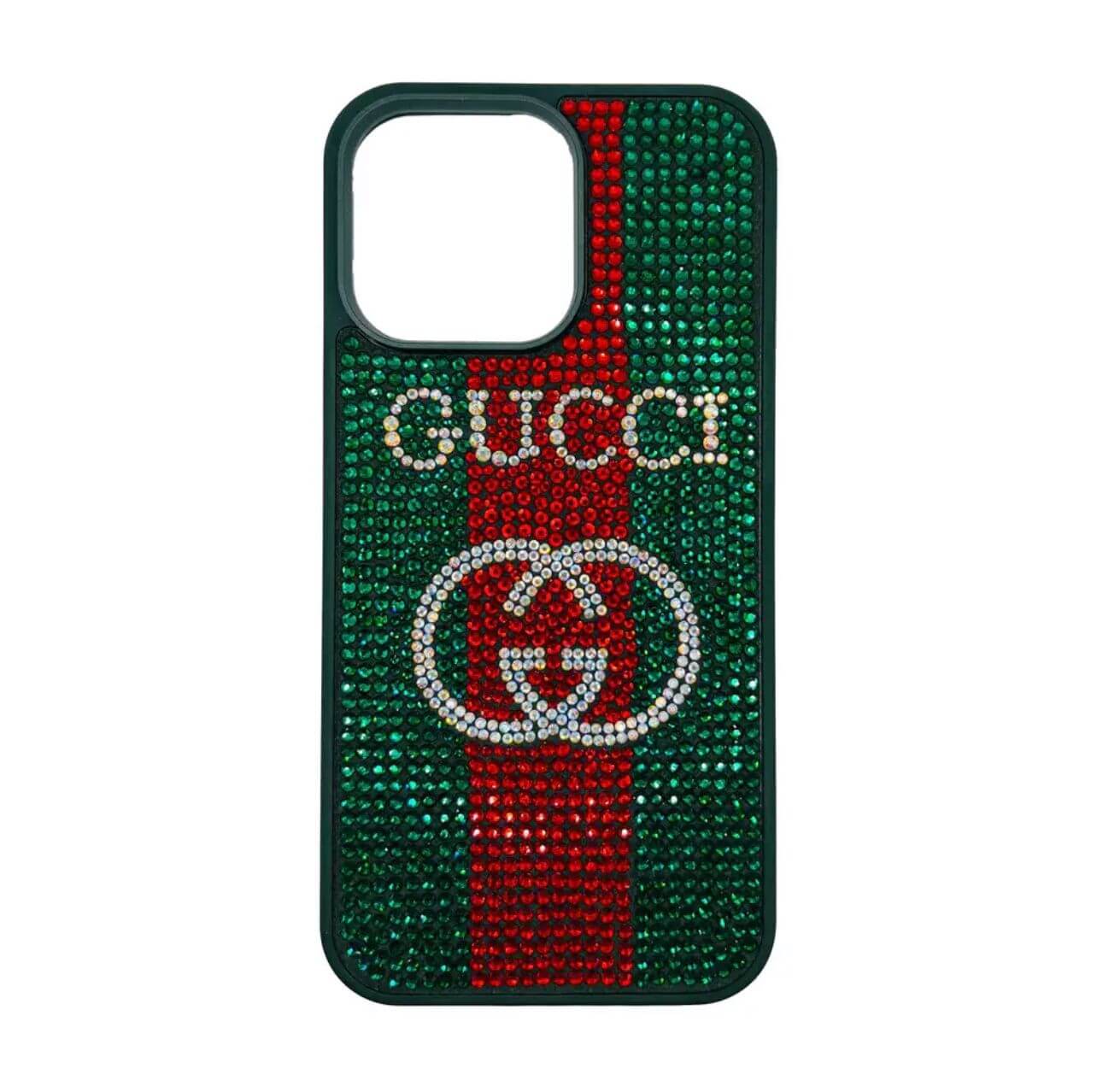 iPhone 14 Pro Max Cover - Gucci Swarovski Green