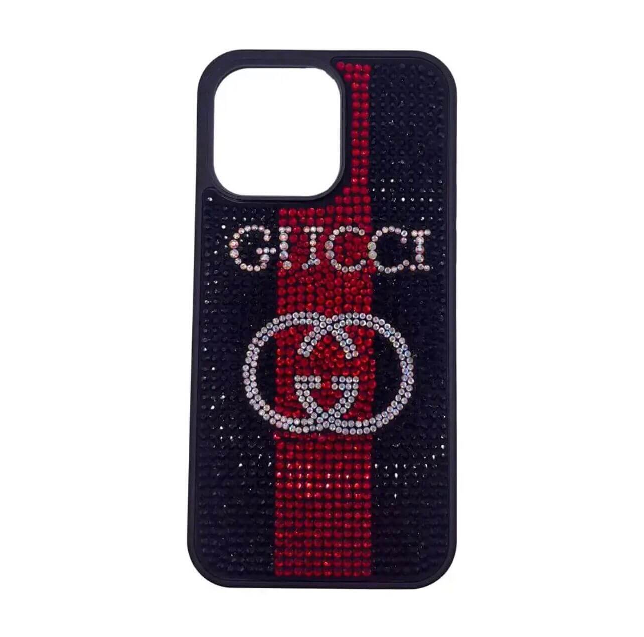 iPhone 14 Pro Max Cover  - Swarovski Gucci Black