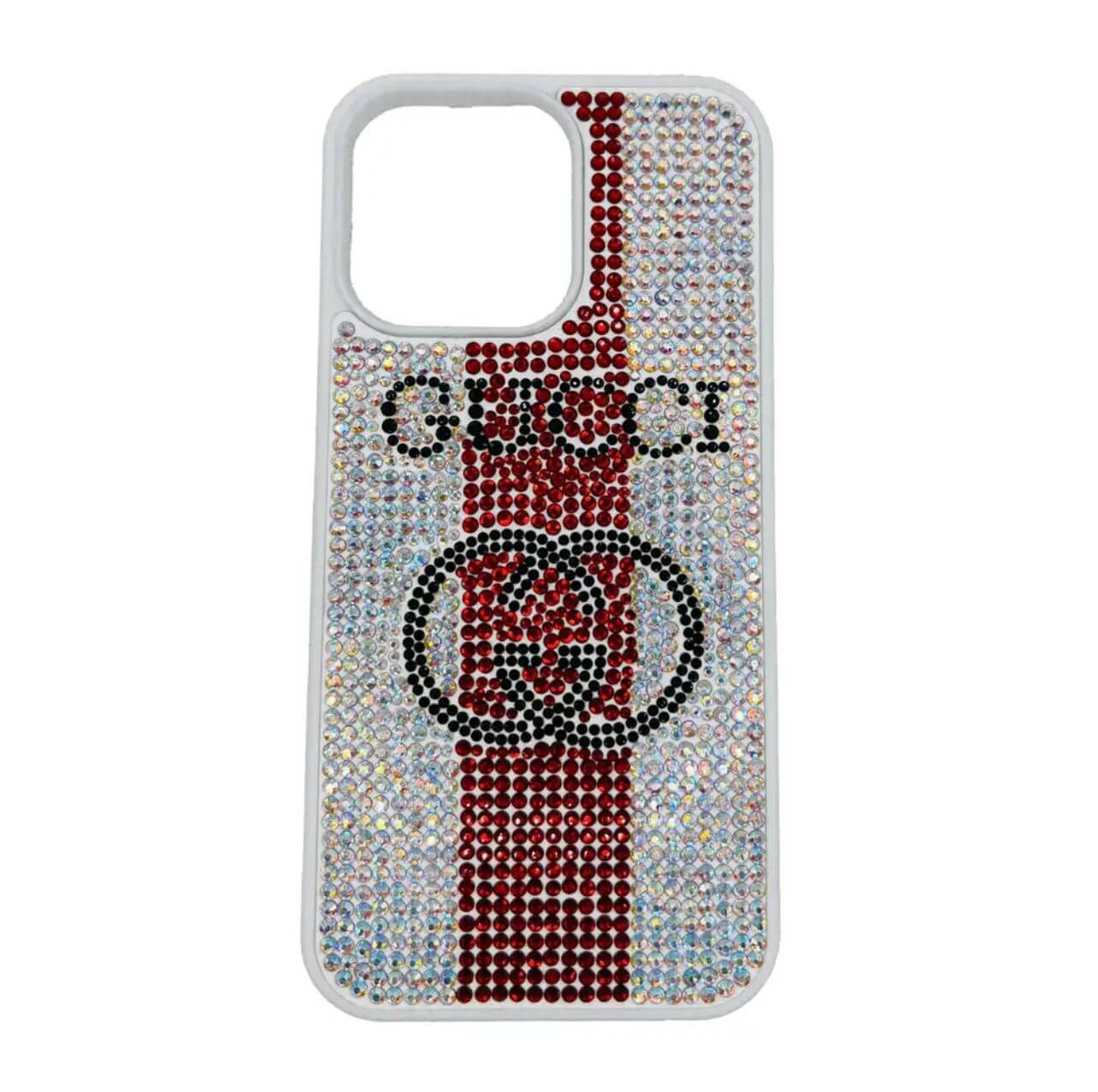 iPhone 14 Pro Max Cover - Swarovski Gucci White