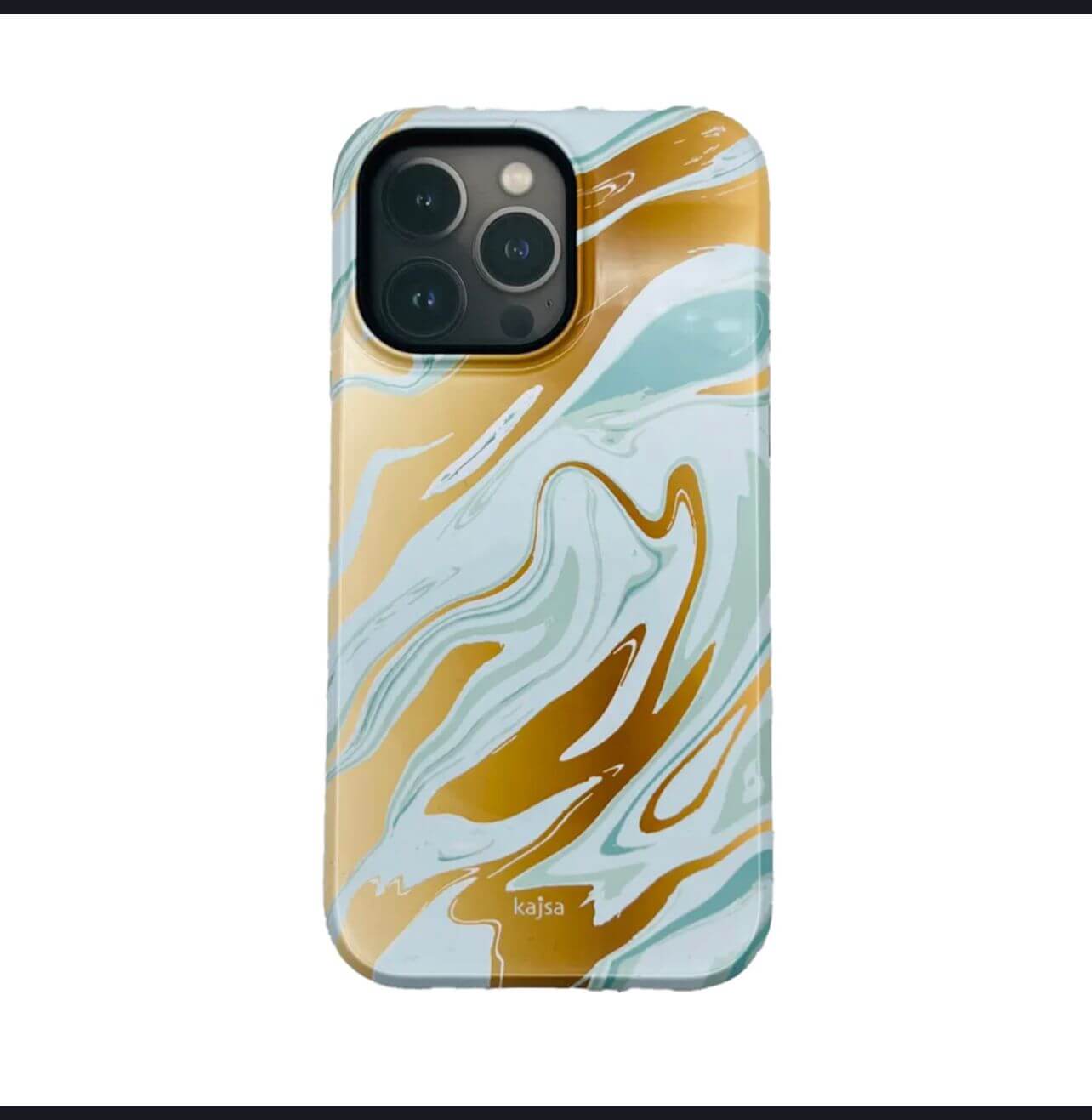 Kajsa iPhone 14 Pro Max Cover - Yellow & White