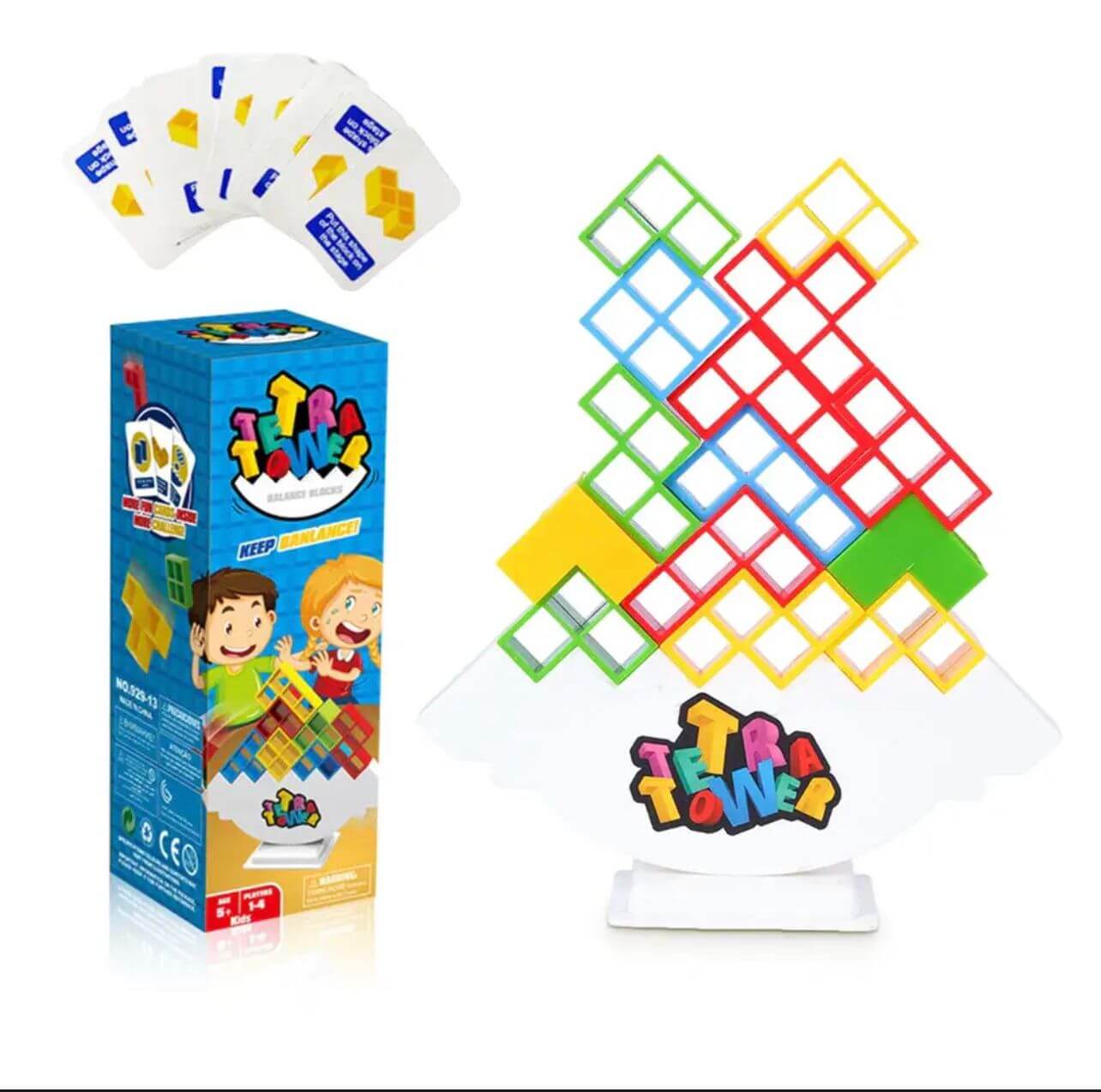 Tetra Tower Balance Block Game – Stacking Challenge Board Game for Kids & Families