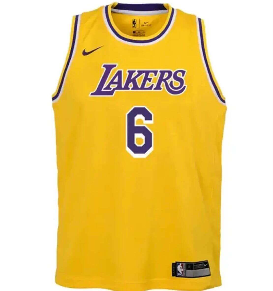 Lakers Basketball Jersey – Yellow (Size 140)