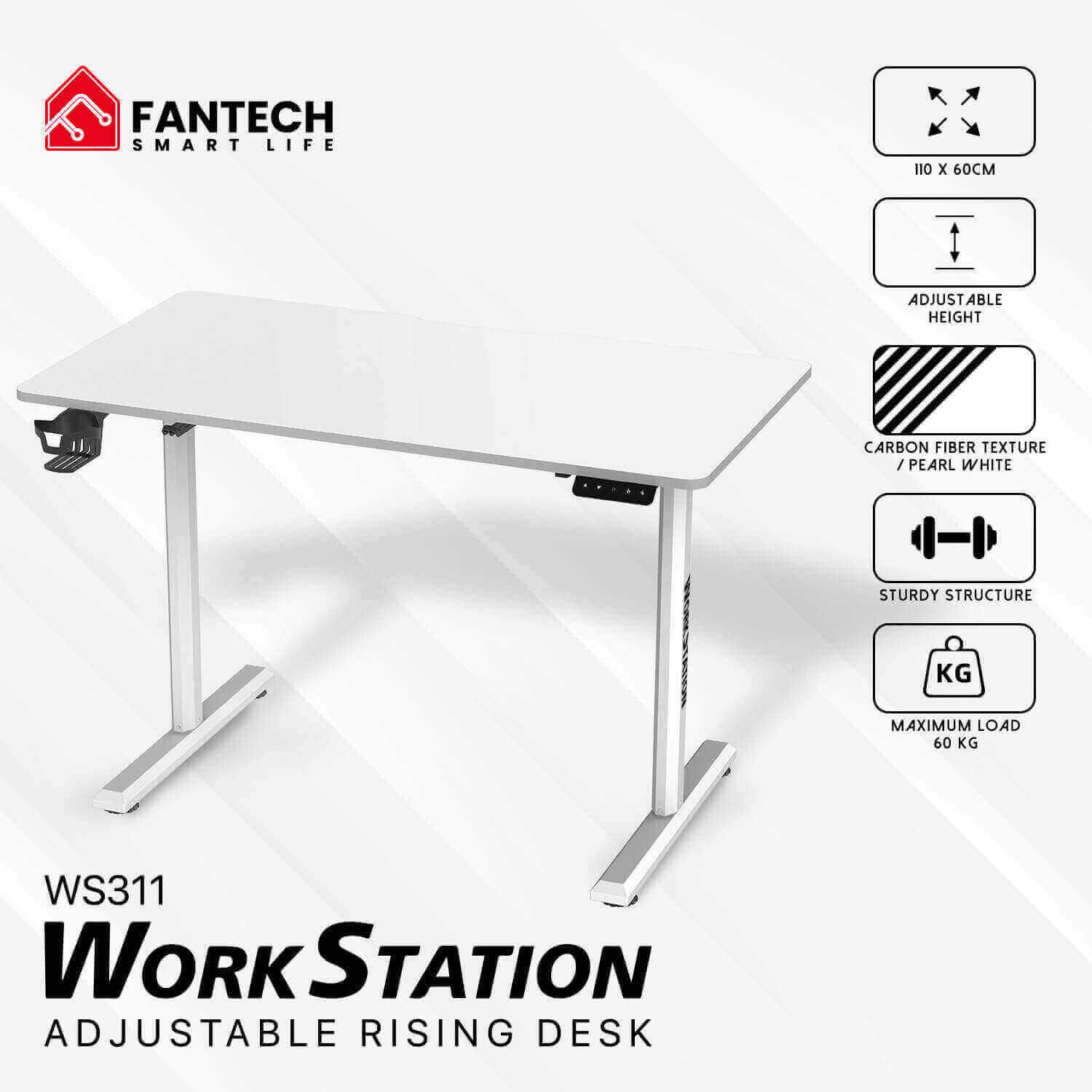 Gaming Table Fantech Desk - 100cm - White